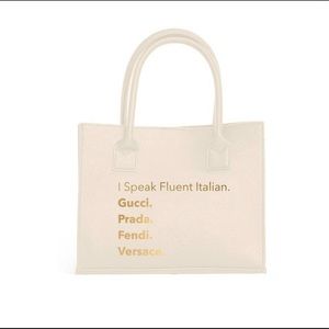 NWT Vegan Leather - Fluent Italian Ivory Mini Tote